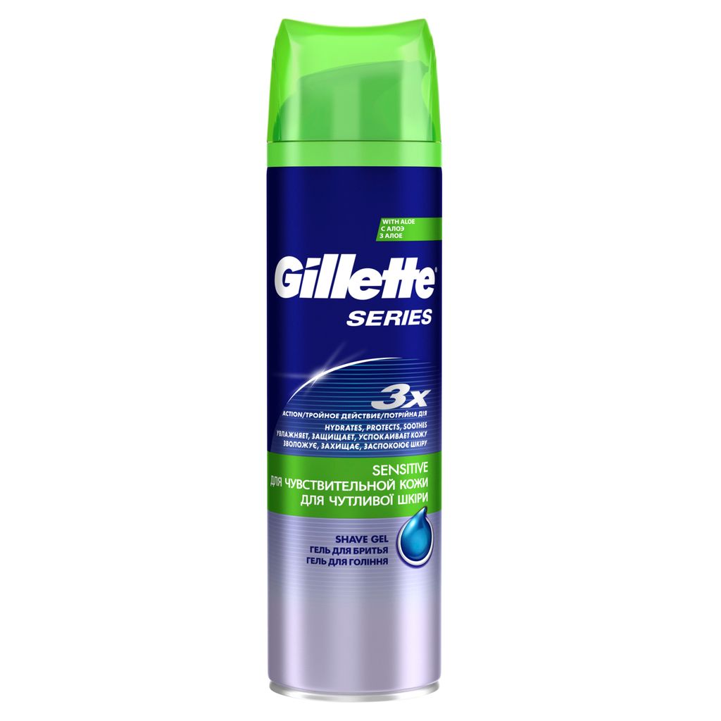 фото упаковки Gillette Series Sensitive Skin Гель для бритья