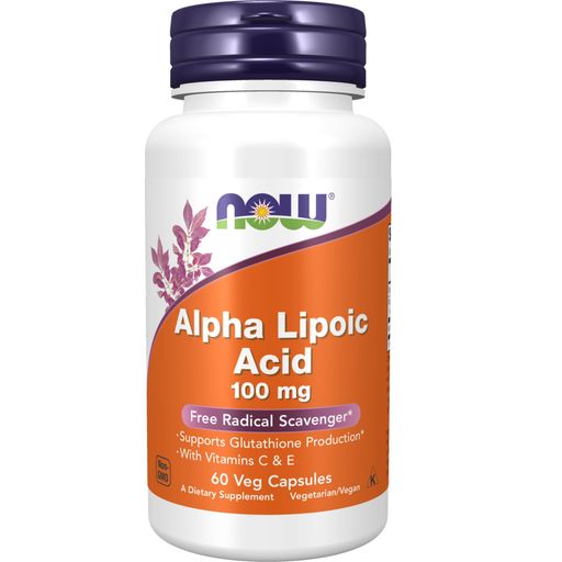 Now Alpha Lipoic Acid Альфа-липоевая кислота, 100 мг, капсулы, 60 шт.