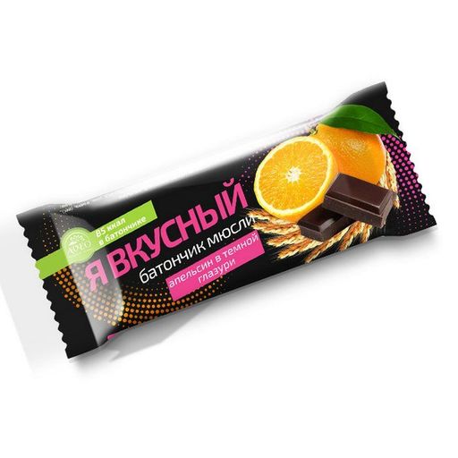 ABC Healthy Food Батончик-мюсли, Апельсин в шоколаде, 25 г, 1 шт.